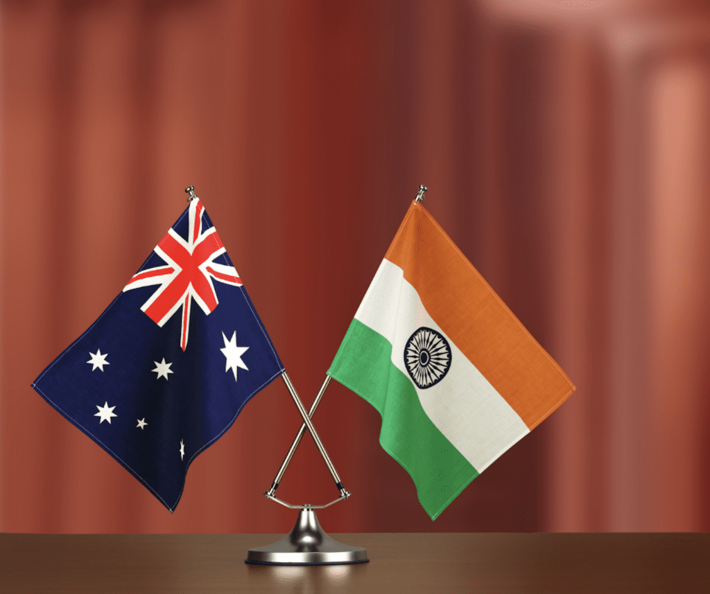 Indian and Australia flags