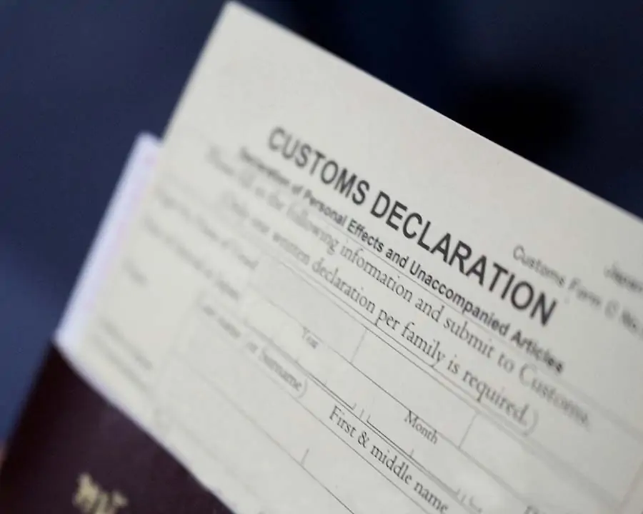 Custom declaration form
